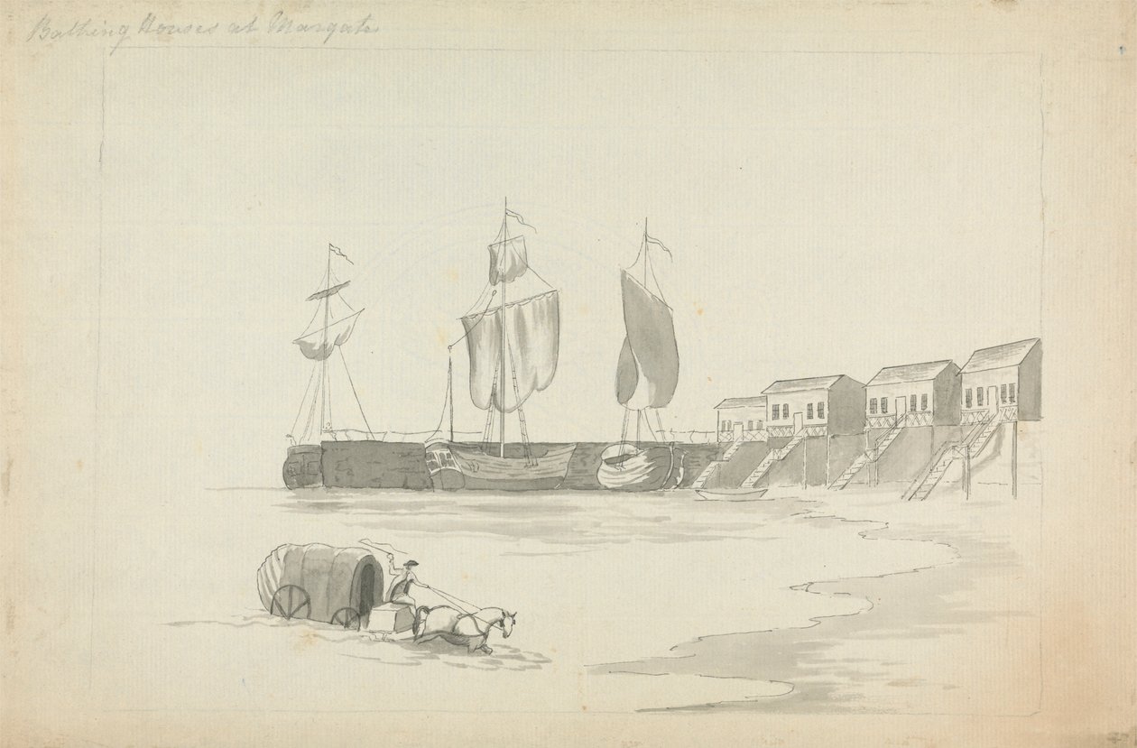 Badehäuser in Margate von Edward Francis Burney
