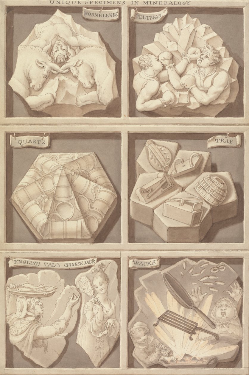 Einzigartige Mineralogie-Exemplare von Edward Francis Burney