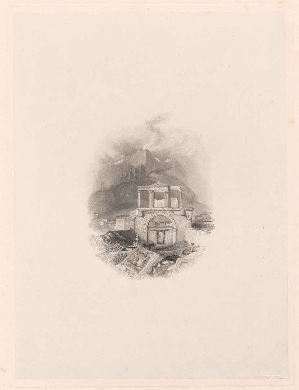 Tor des Theseus, Athen von Edward Francis Finden
