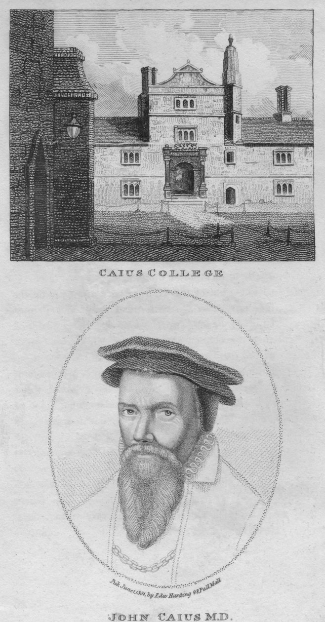 Caius College, John Caius M.D., 1801 von Edward Harding