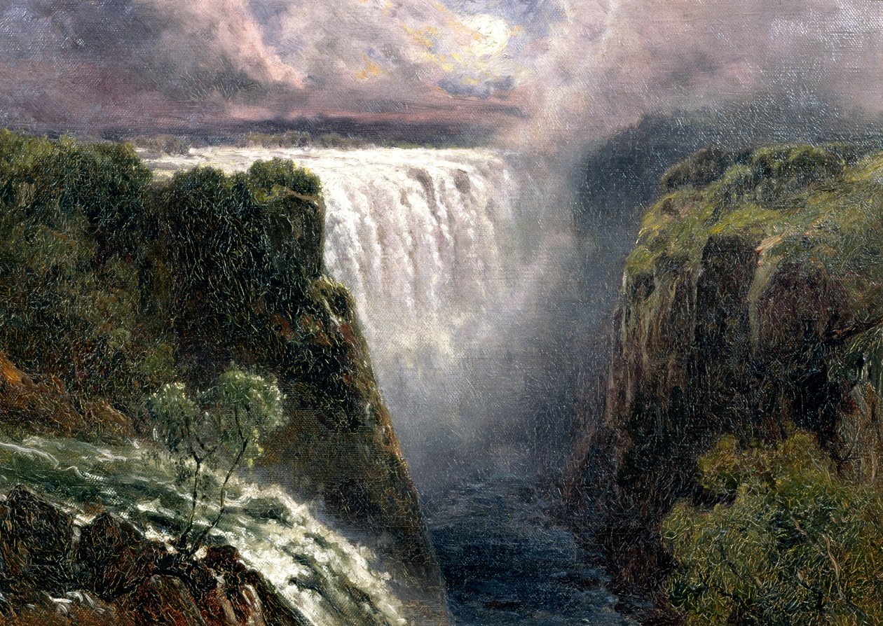 Ein Blick auf die Victoriafälle von Edward Henry Holder