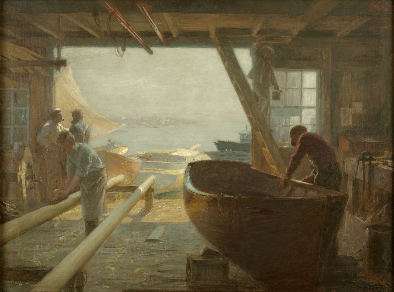Die Bootsbauer von Edward Henry Potthast