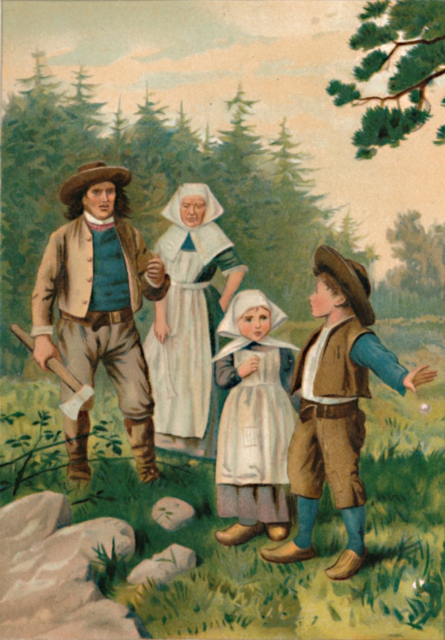 Der Holzfäller und seine Kinder von Edward Henry Wehnert