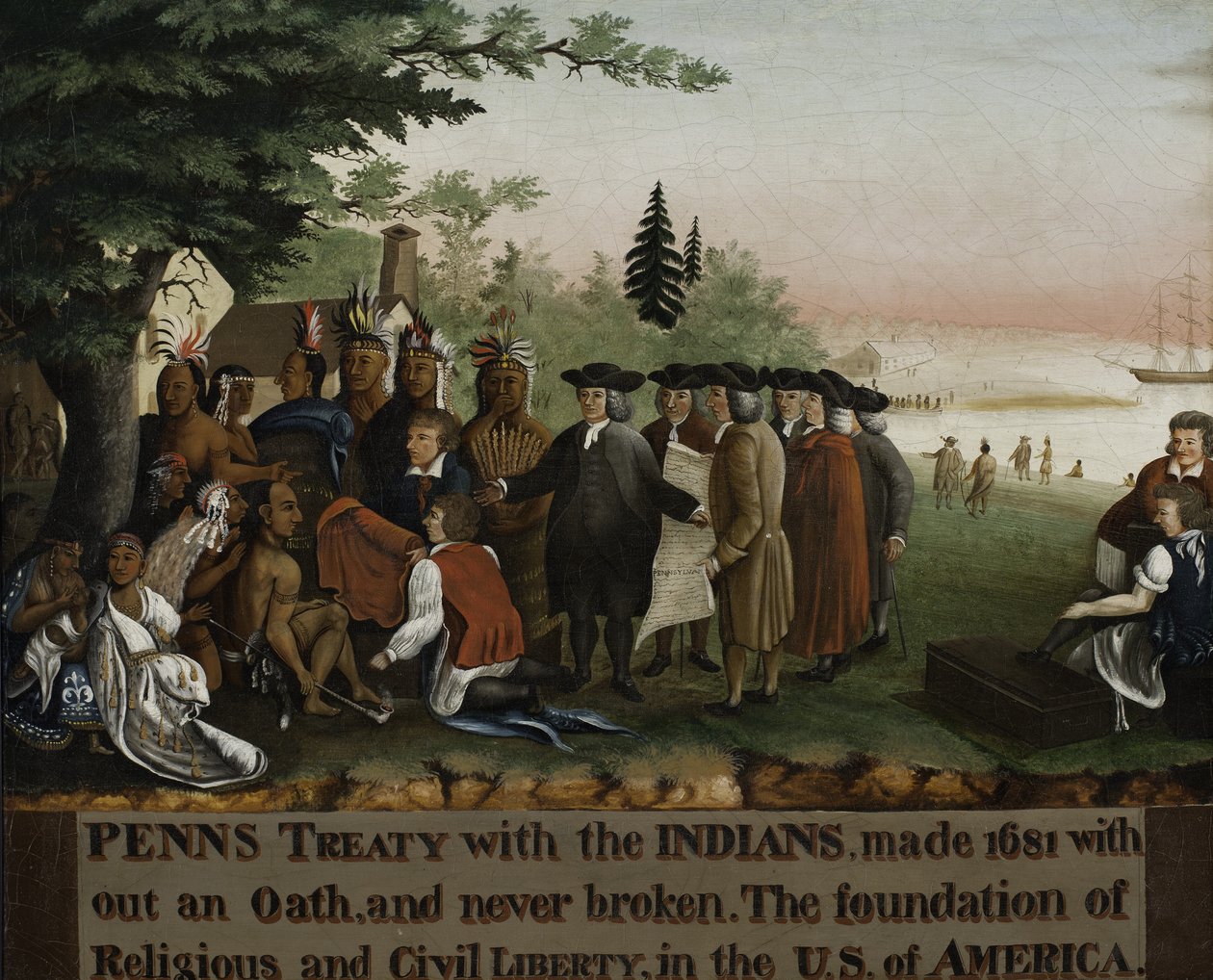 Penns Vertrag mit den Indianern, 1840-45 von Edward Hicks