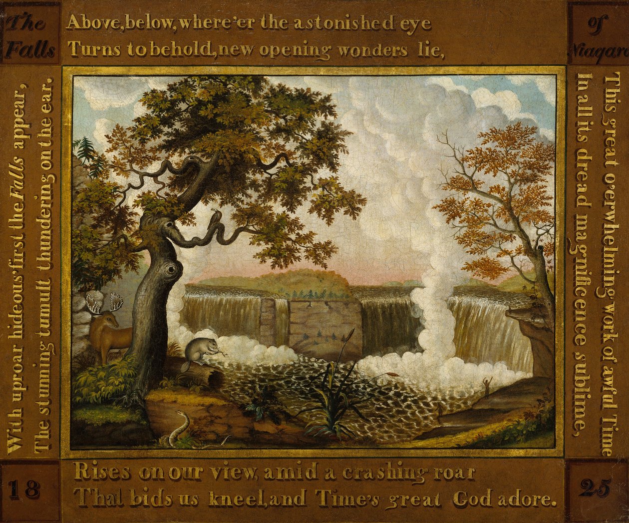 Die Niagarafälle, ca. 1825 von Edward Hicks