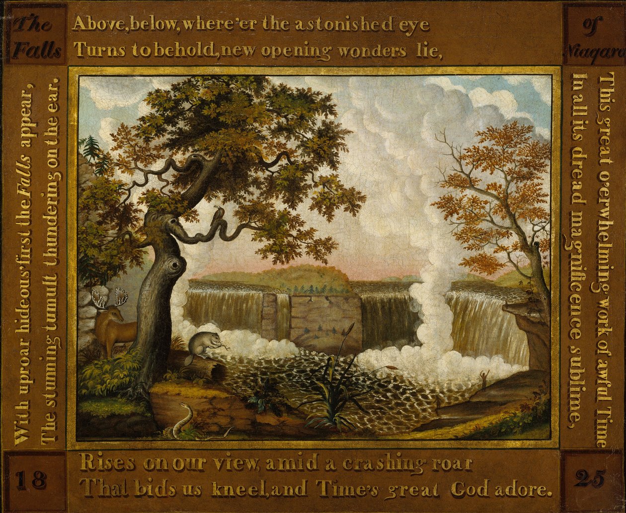 Die Niagarafälle, ca. 1825 von Edward Hicks