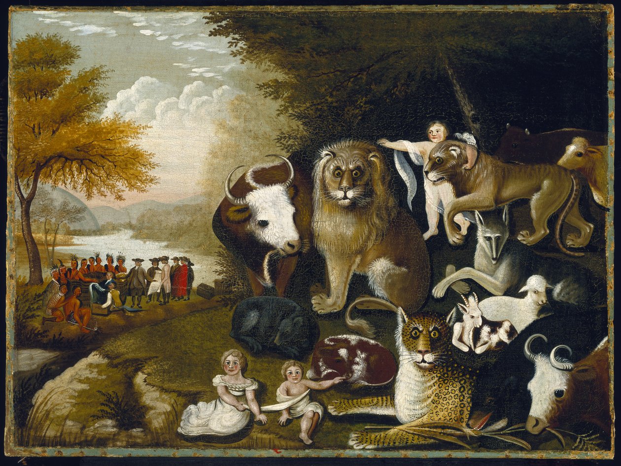 Das friedliche Königreich, ca. 1833-34 von Edward Hicks