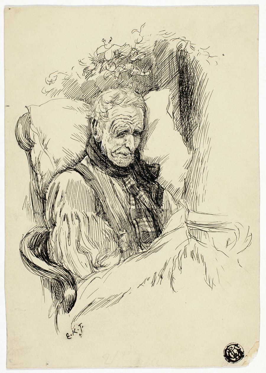 Sterbender alter Mann von Edward Killingworth Johnson