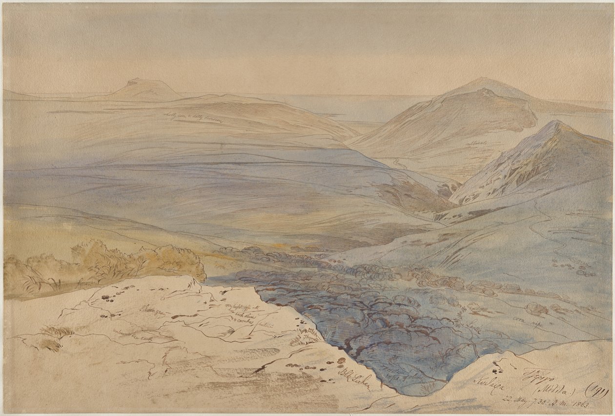 Ein Blick auf Kythera, Griechenland von Edward Lear