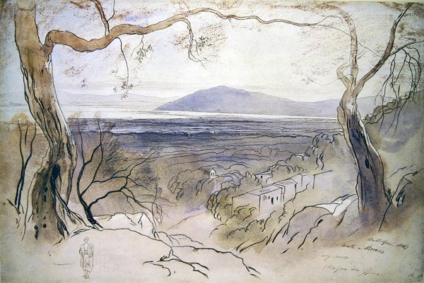Ein Blick auf Levkas, Ionische Inseln von Edward Lear