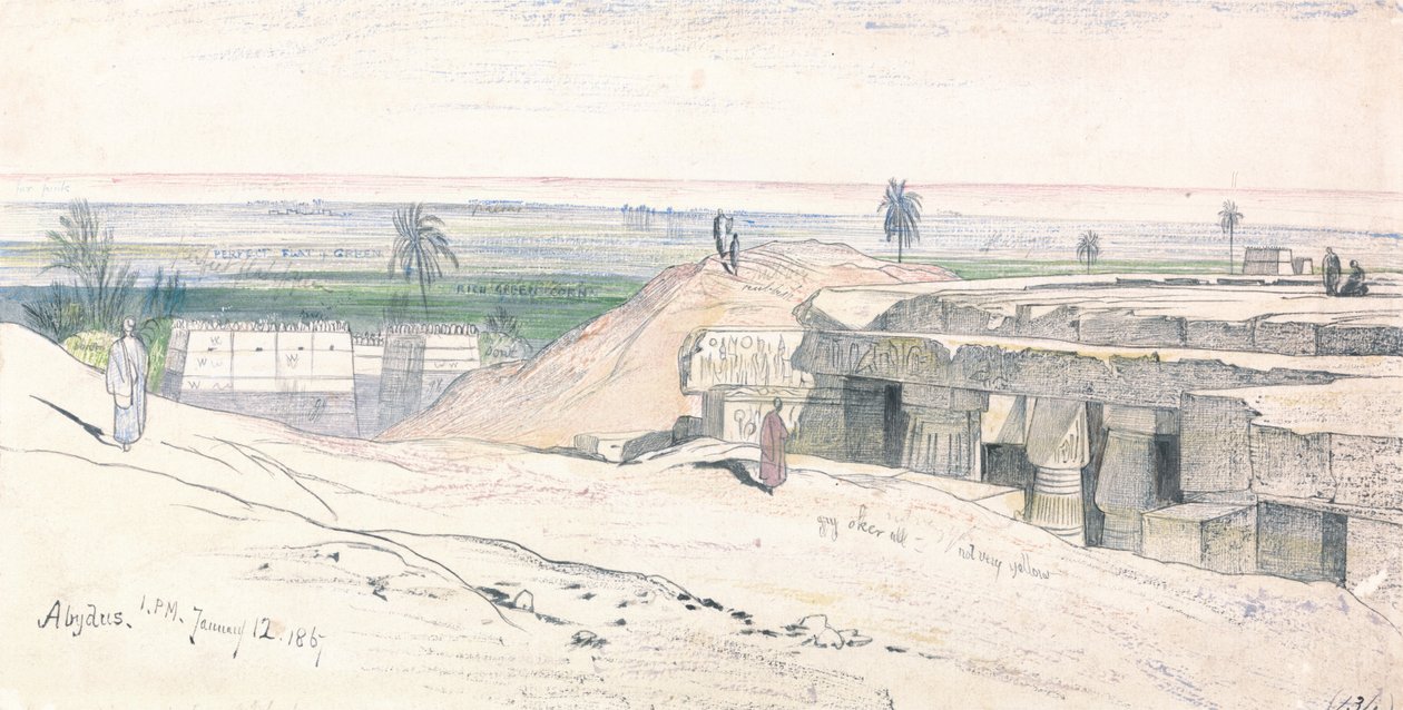 Abydos, 13:00 Uhr, 12. Januar 1867 von Edward Lear