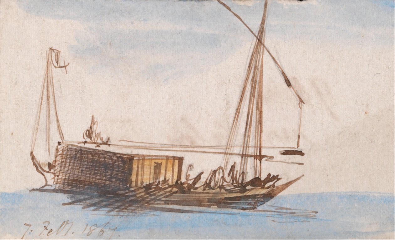 Boot auf dem Nil von Edward Lear