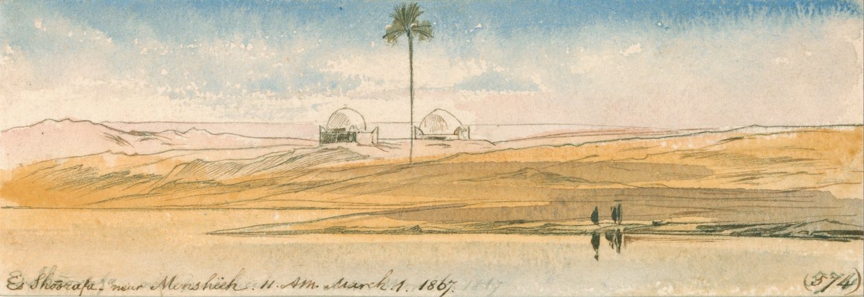 Es Shoorafa, nahe Mensheeh von Edward Lear