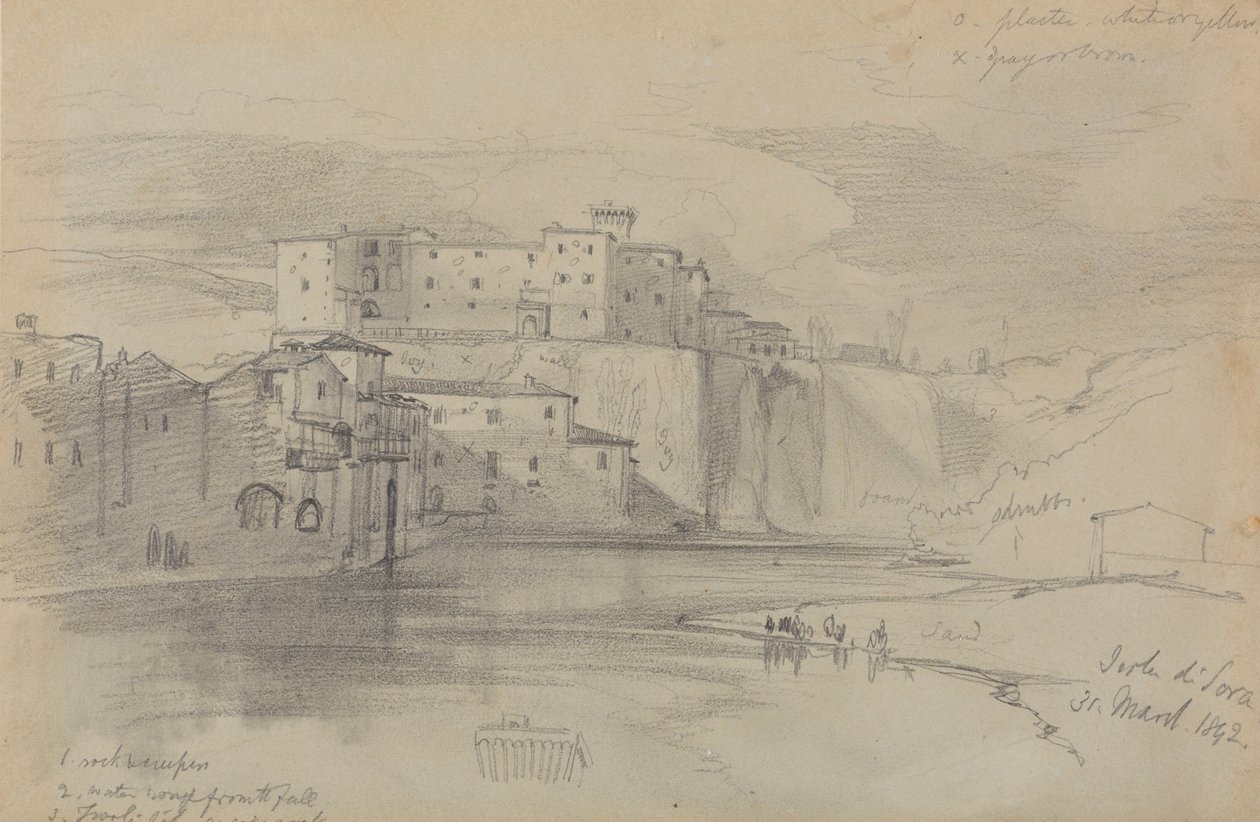 Isola di Sora, 31. März 1842 von Edward Lear