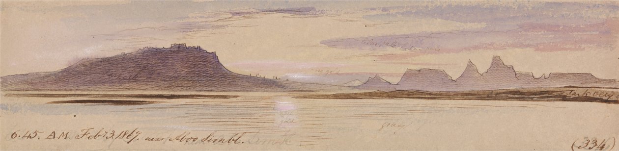In der Nähe von Abu Simbel von Edward Lear