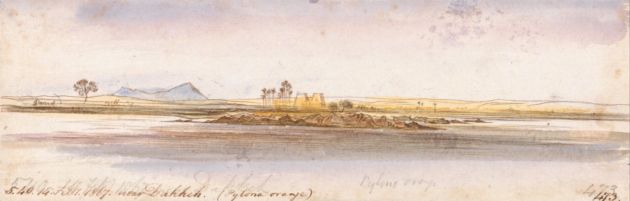 In der Nähe von Dakkeh von Edward Lear