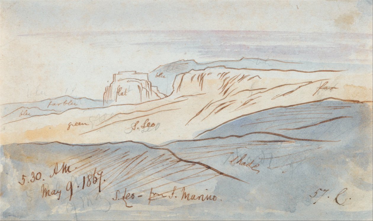 San Leo von San Marino von Edward Lear