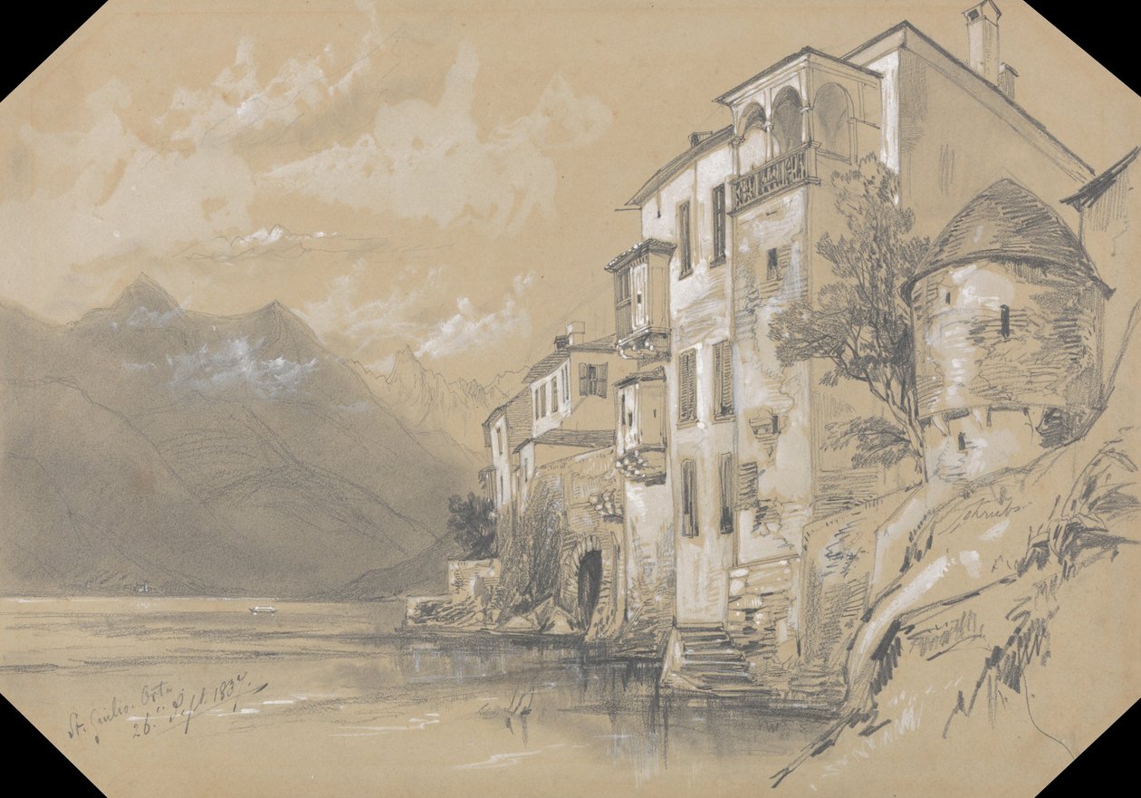 St. Giulio, Orta, 26. September 1837 von Edward Lear
