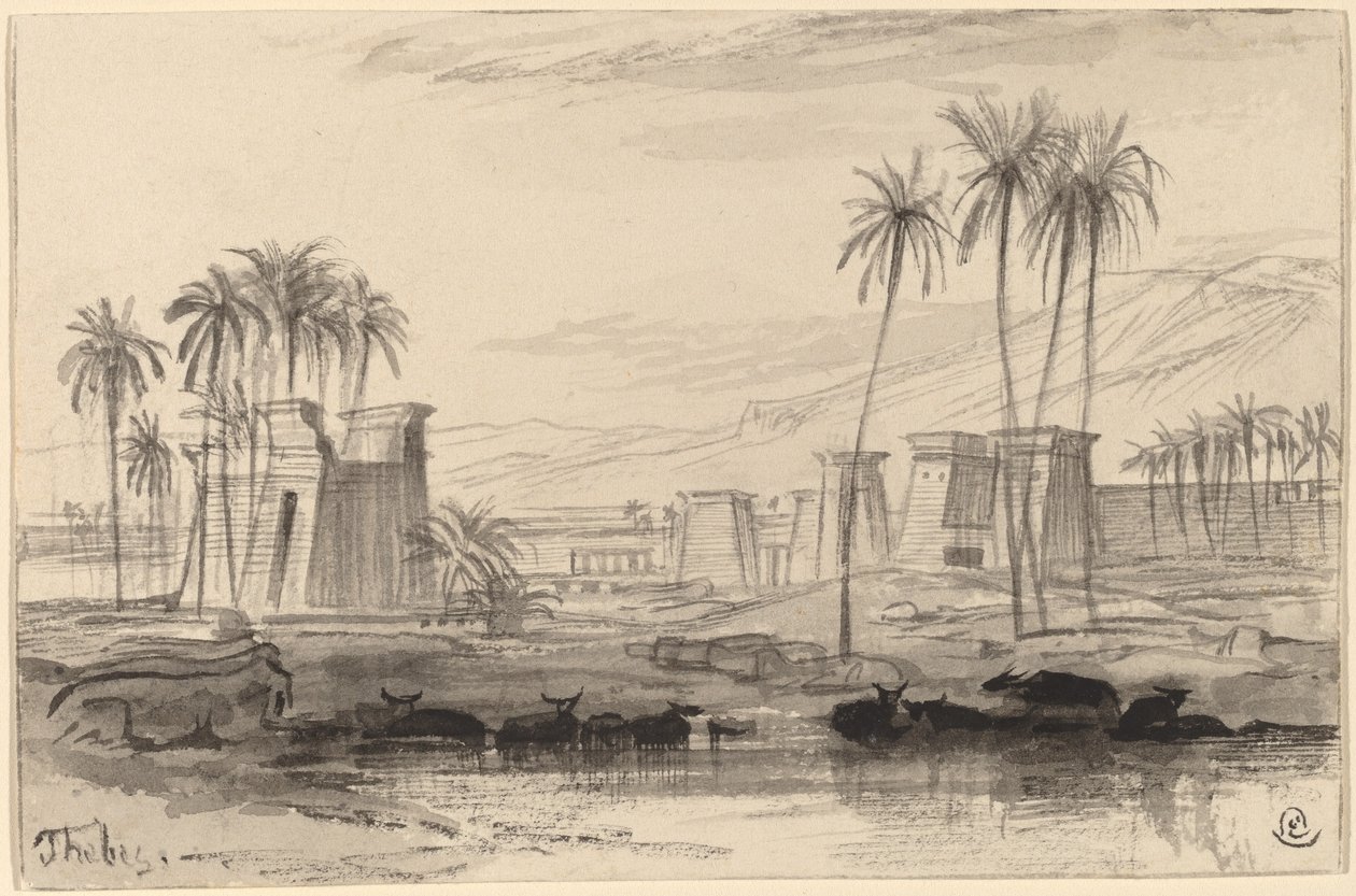 Theben von Edward Lear