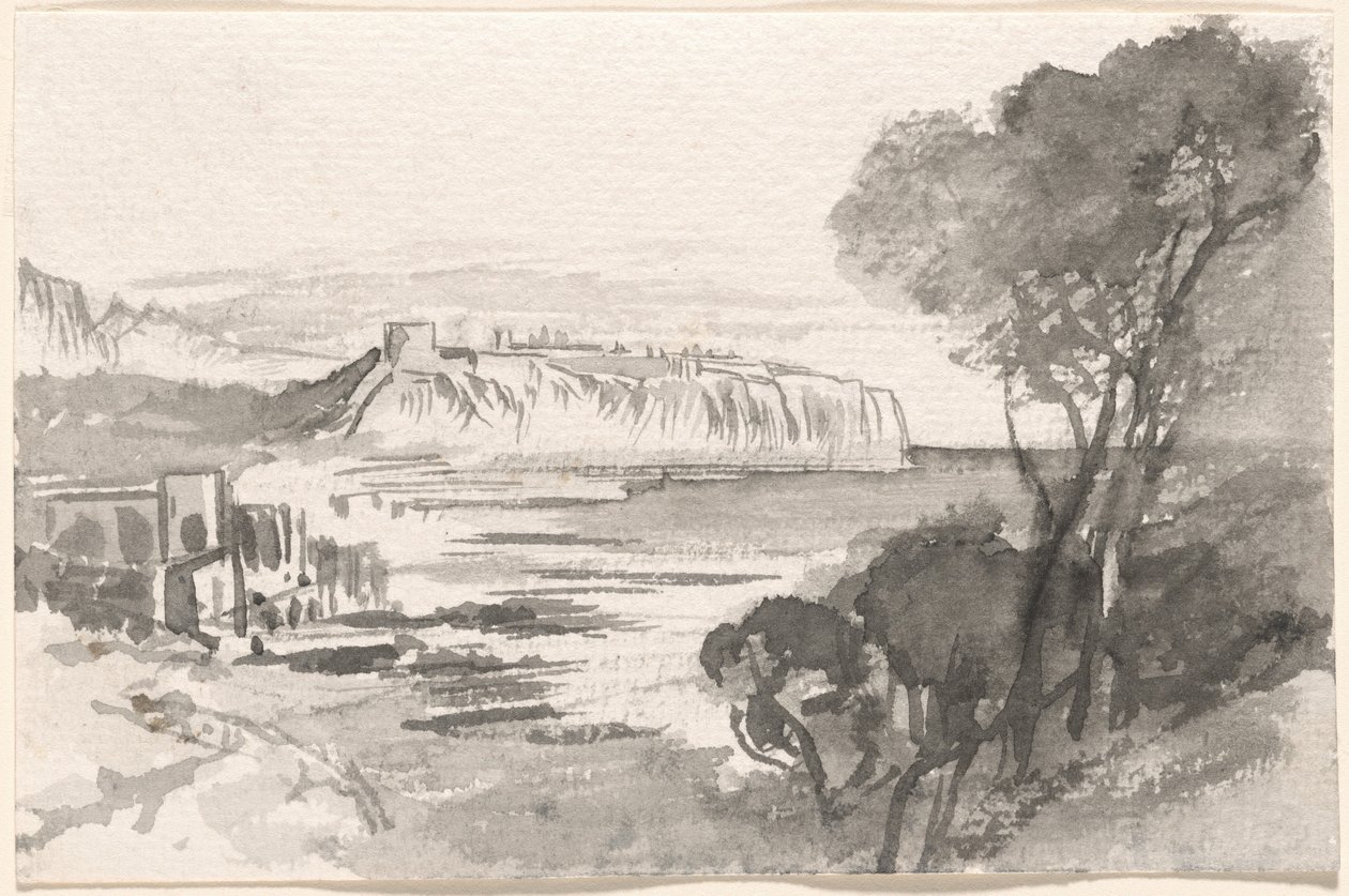 Blick über eine Bucht (Monaco) von Edward Lear