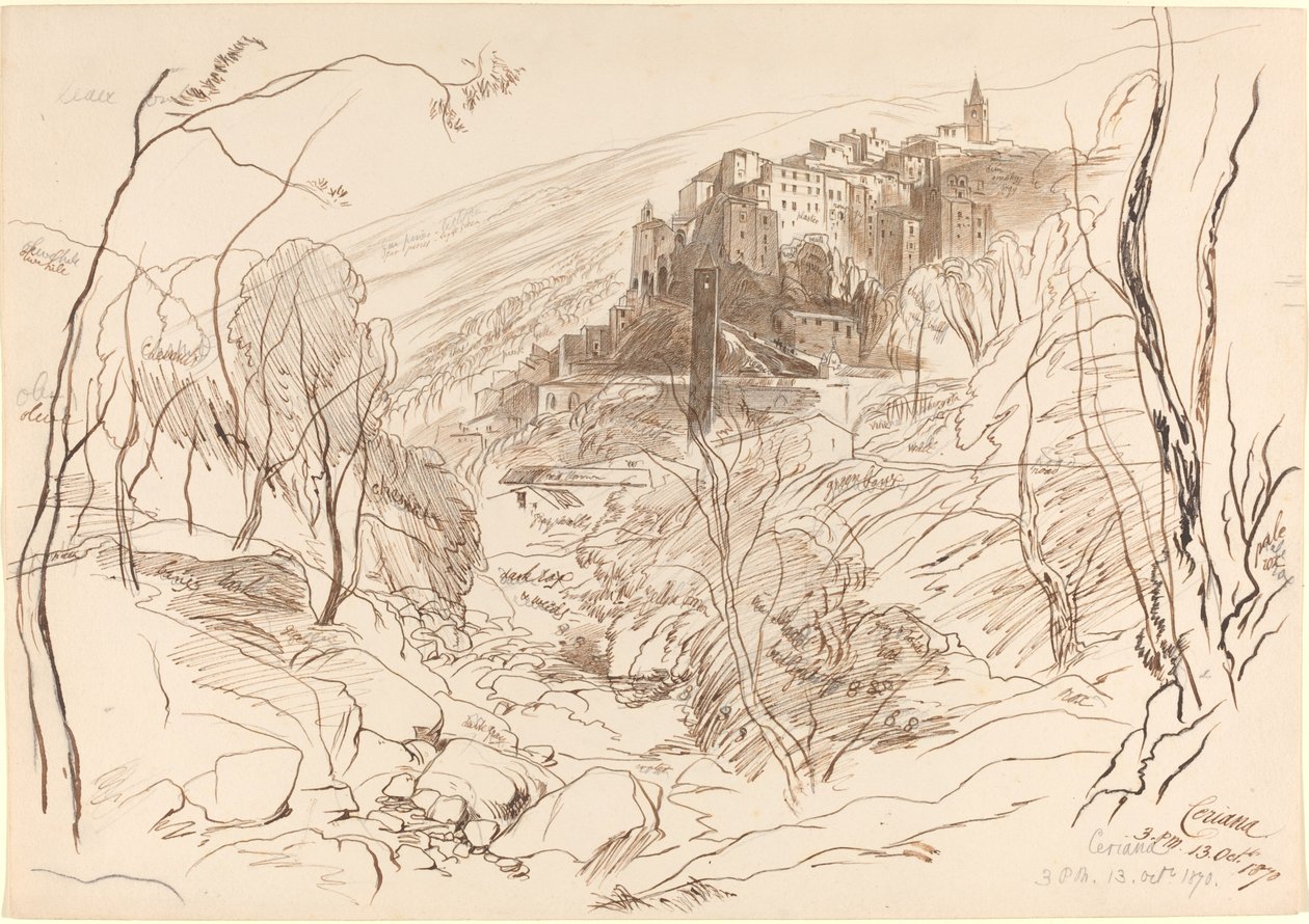 Ansicht von Ceriana, 1870 von Edward Lear