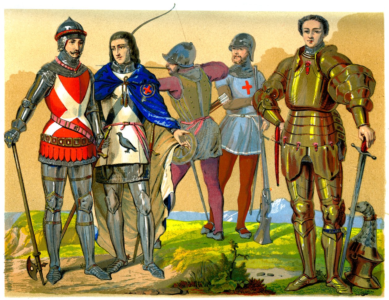 Englische Kampfuniform, 15.-16. Jahrhundert, 1849 von Edward May