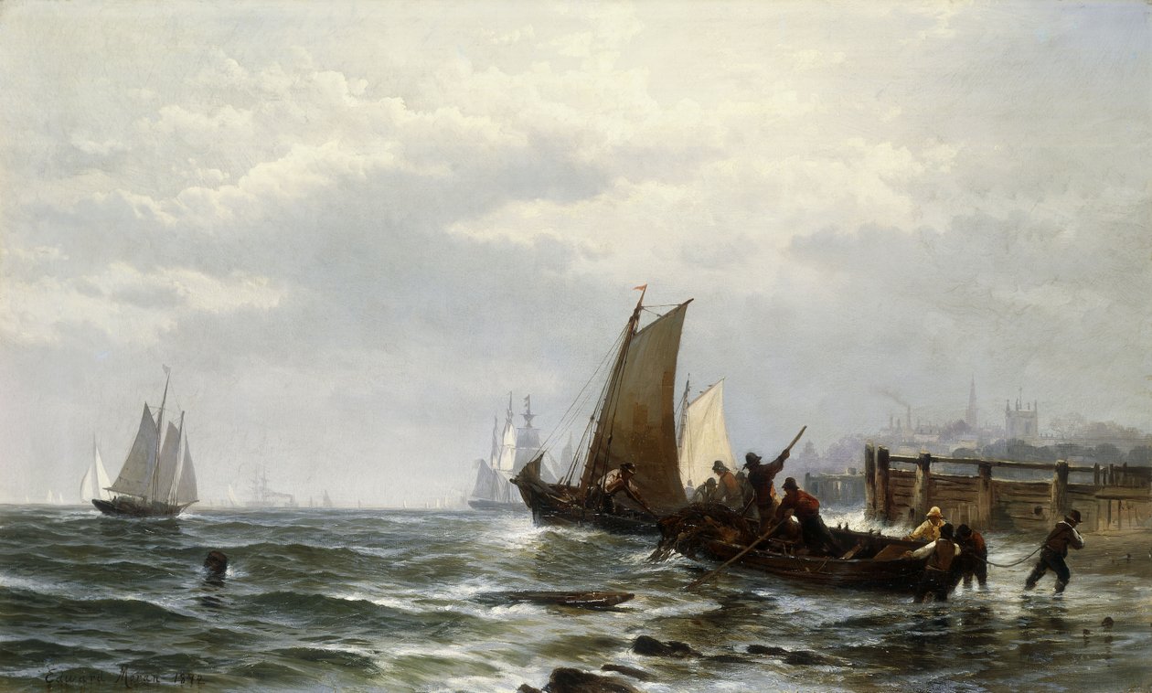 Newcastle am Delaware, 1872 von Edward Moran