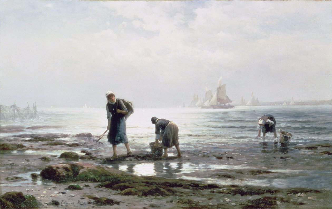 Austernsammeln, 1883 von Edward Moran