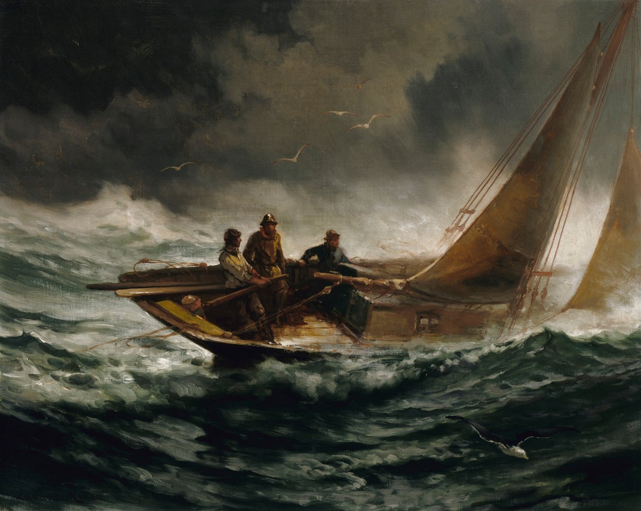 Ein Sturm überstehen von Edward Moran