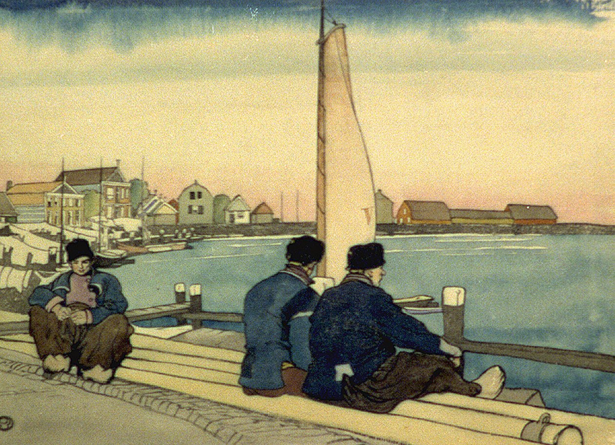 Warten auf Wind und Gezeiten von Edward Penfield