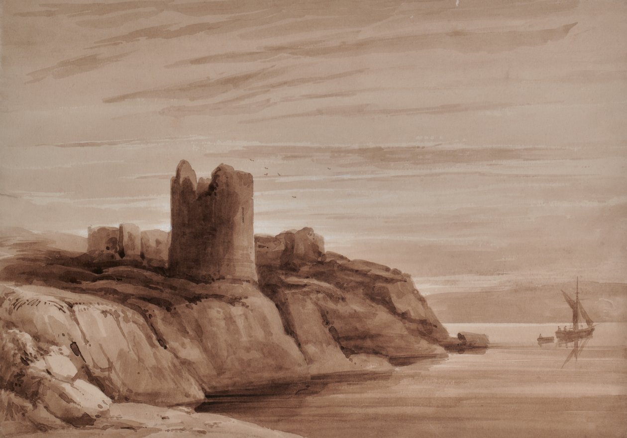 Landschaft mit Turm von Edward Pretty