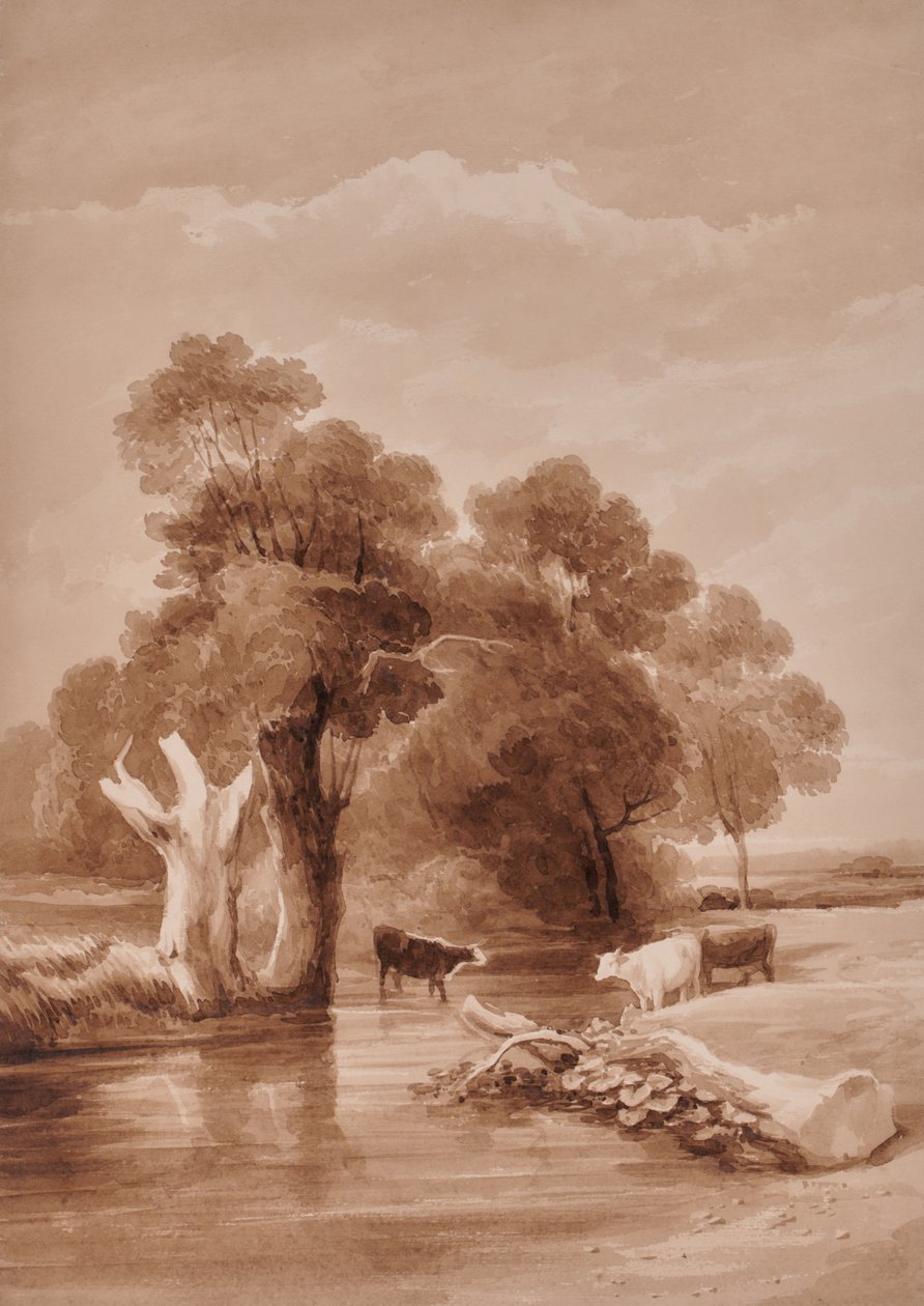 Landschaft mit Bach von Edward Pretty
