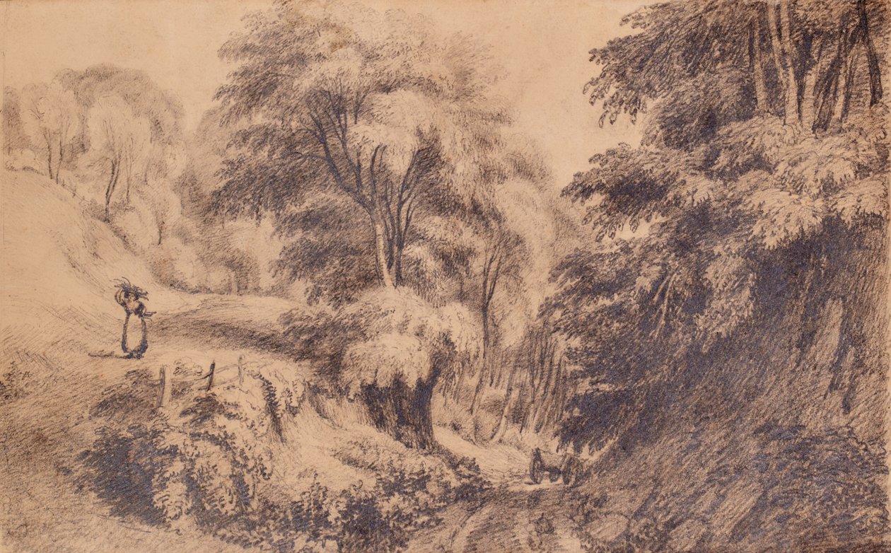 Landschaft mit Frau und Weg von Edward Pretty