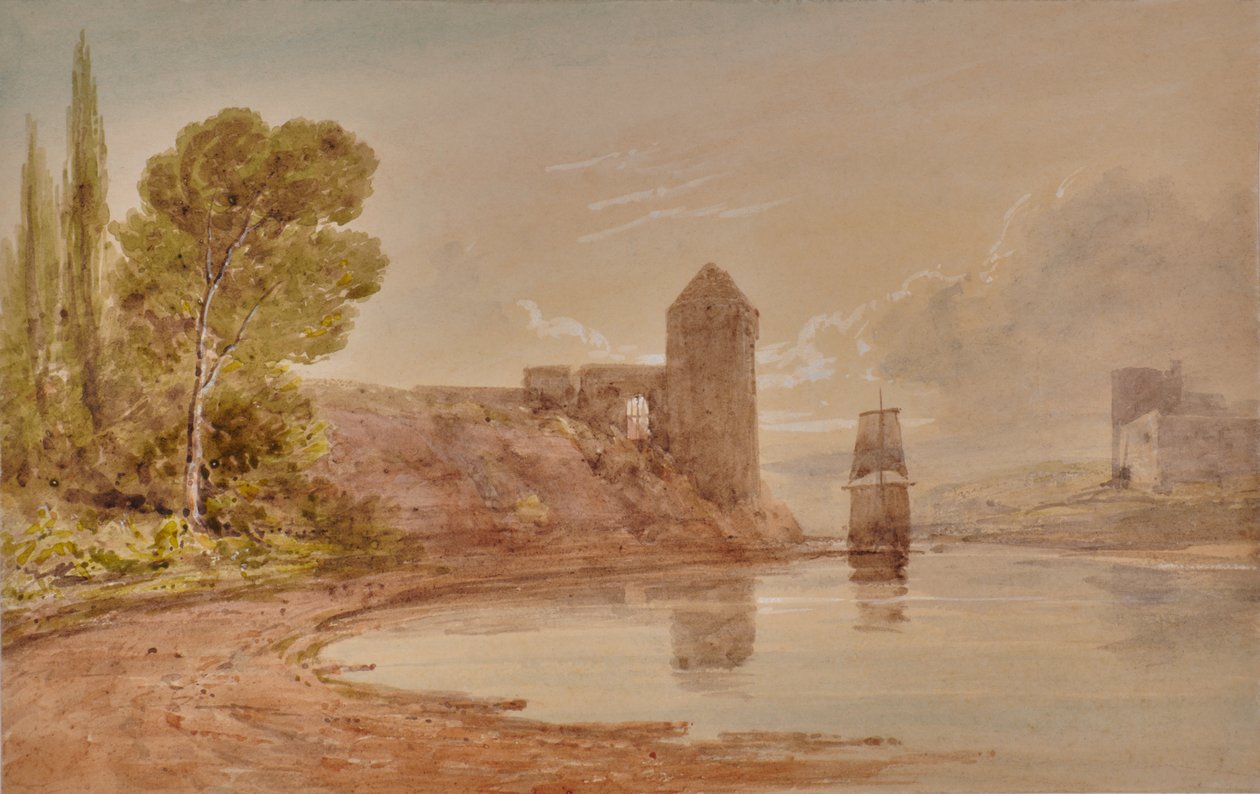 Turm auf einer Klippe von Edward Pretty