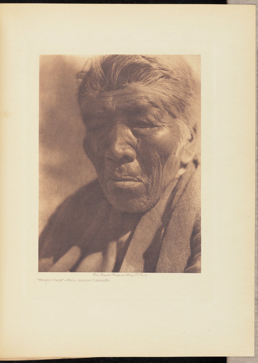 Affen Gesicht - Mesa Grande Diegueño von Edward S. Curtis