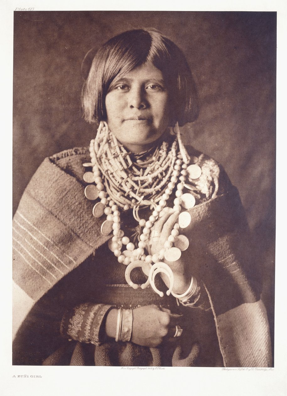 Ein Zuni-Mädchen von Edward Sheriff Curtis