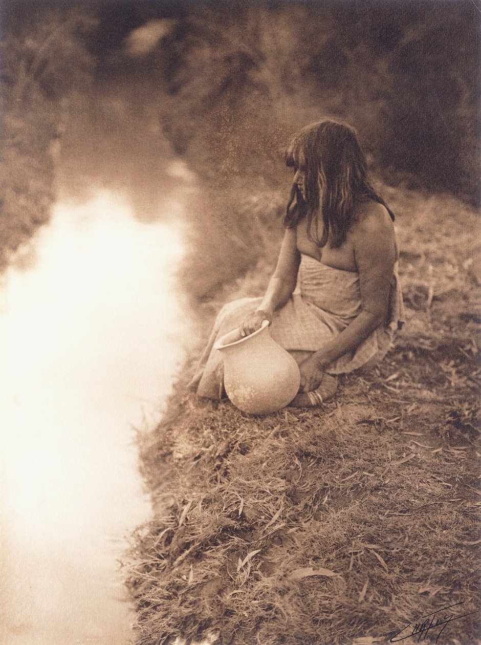 Maricopa Frau am Bach von Edward Sheriff Curtis