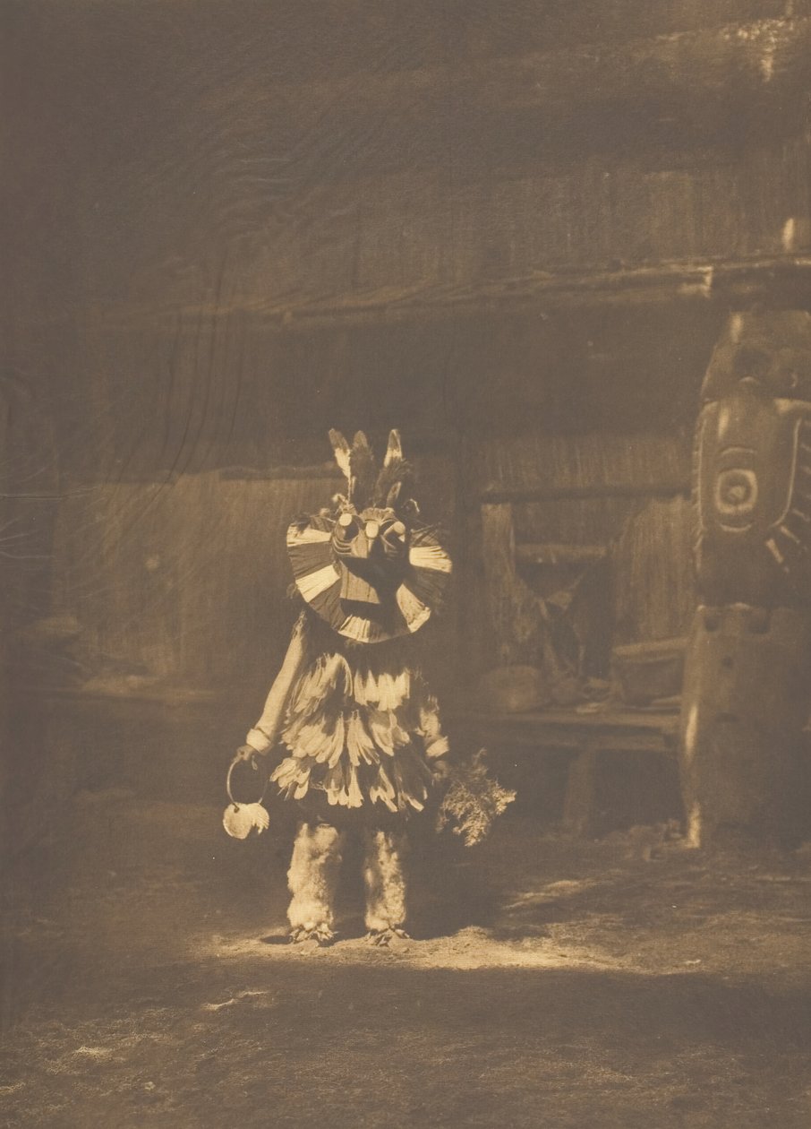 Maskierter Tänzer - Cowichan, 1912 von Edward Sheriff Curtis