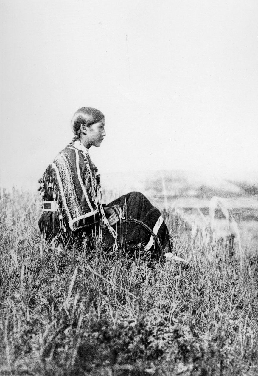 Piegan-Mädchen Tagträumend von Edward Sheriff Curtis