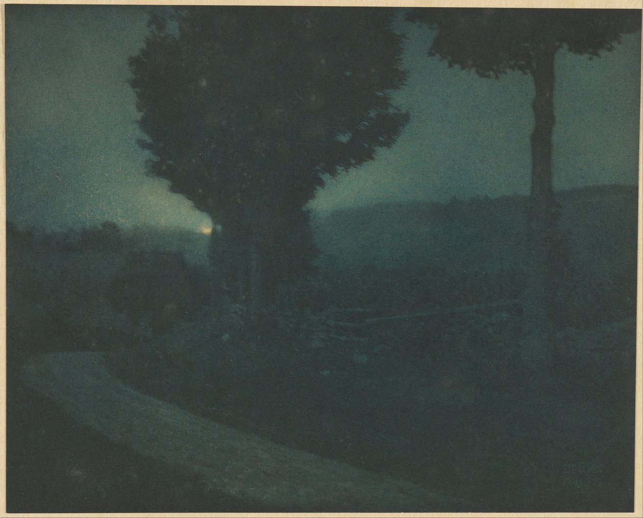 Straße ins Tal - Mondaufgang von Edward Steichen