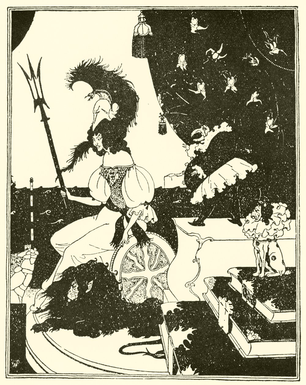 Britannia à la Beardsley von Edward Tennyson Reed