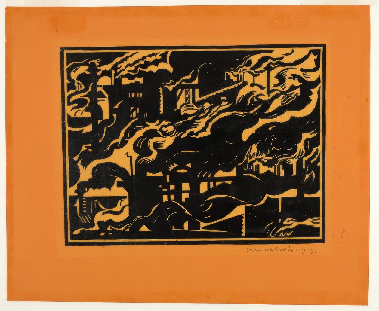 Hochöfen II von Edward Wadsworth