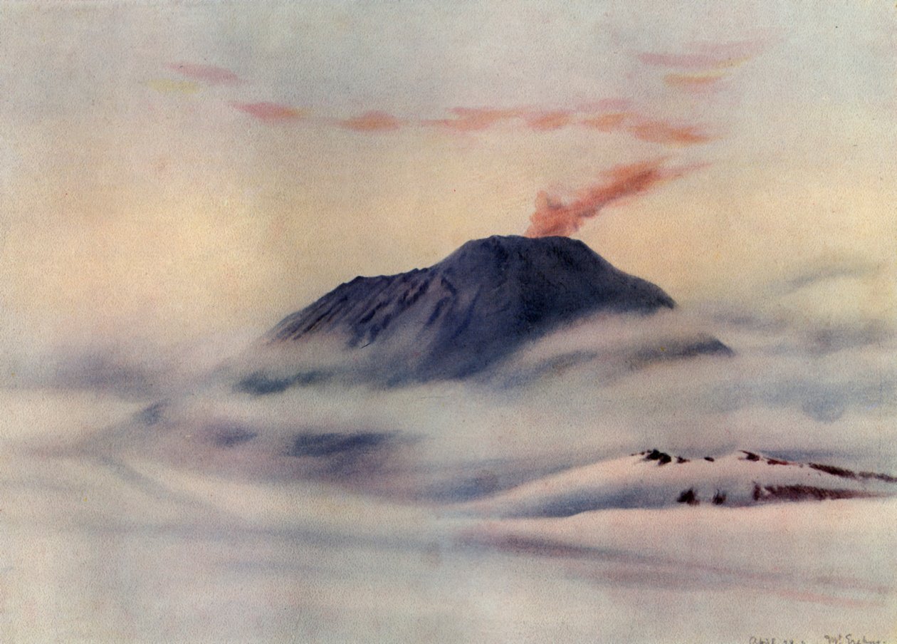 Mount Erebus, ca. 1911 von Charles Edward Wilson