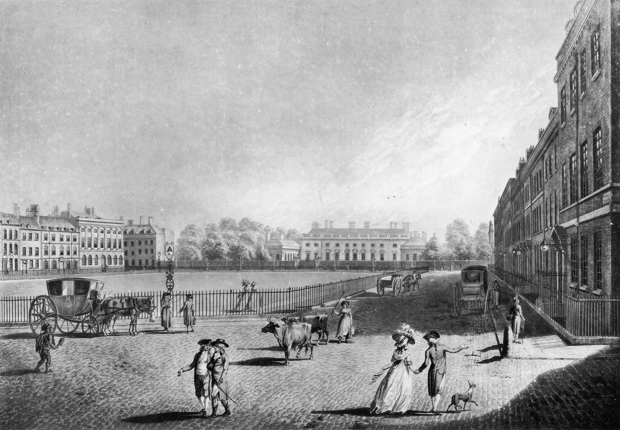 Blick auf den Bloomsbury Square, 1787 von Edward (after) Dayes