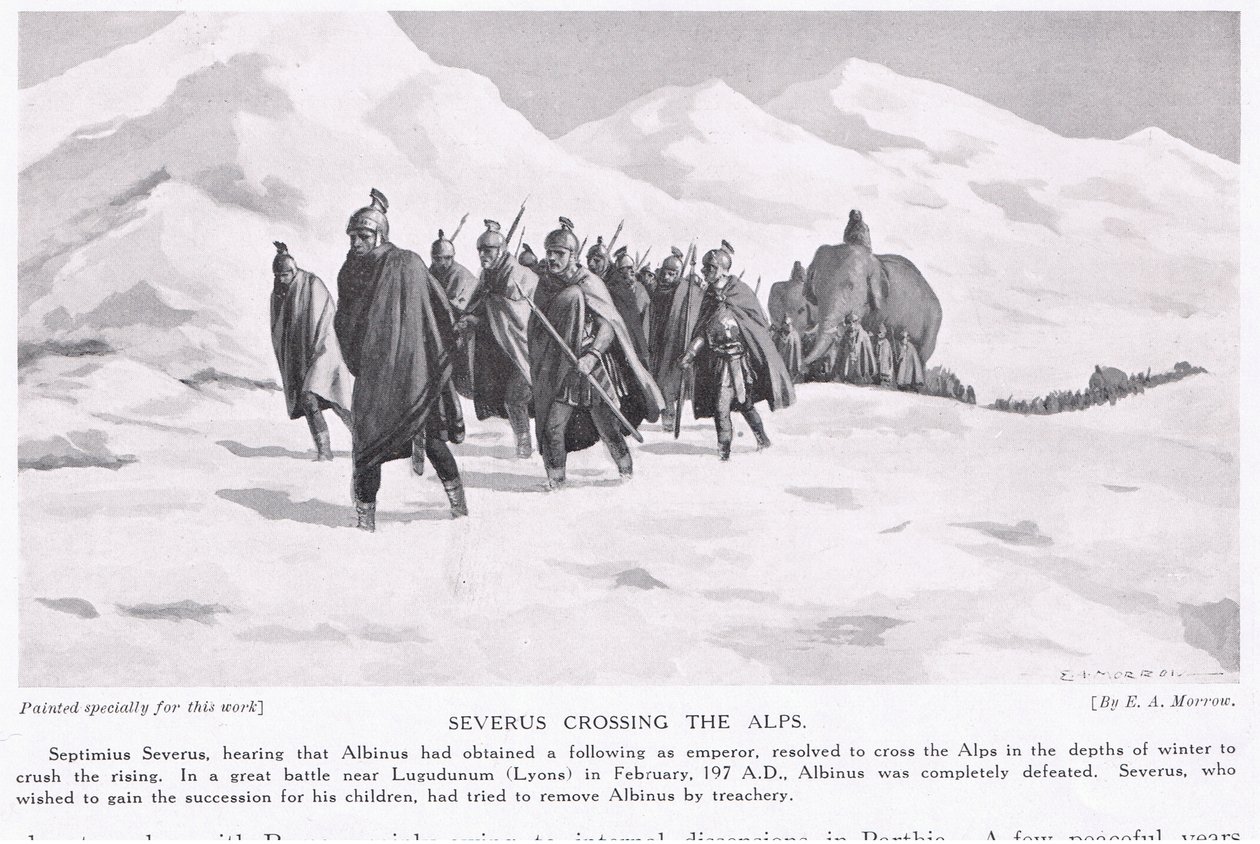 Severus überquert die Alpen von Edwin A. Morrow