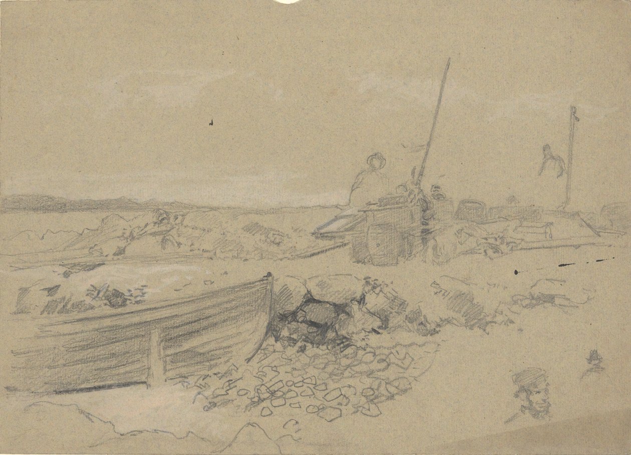 Strandszene mit Dory von Edwin Austin Abbey