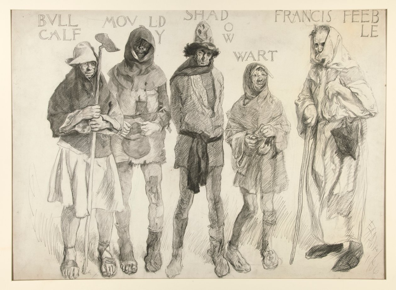 Vor Richter Shallow von Edwin Austin Abbey