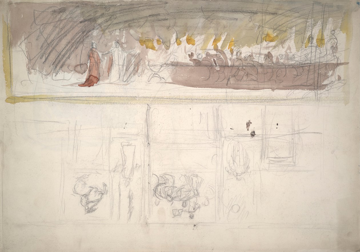 Kompositionsstudie von Edwin Austin Abbey