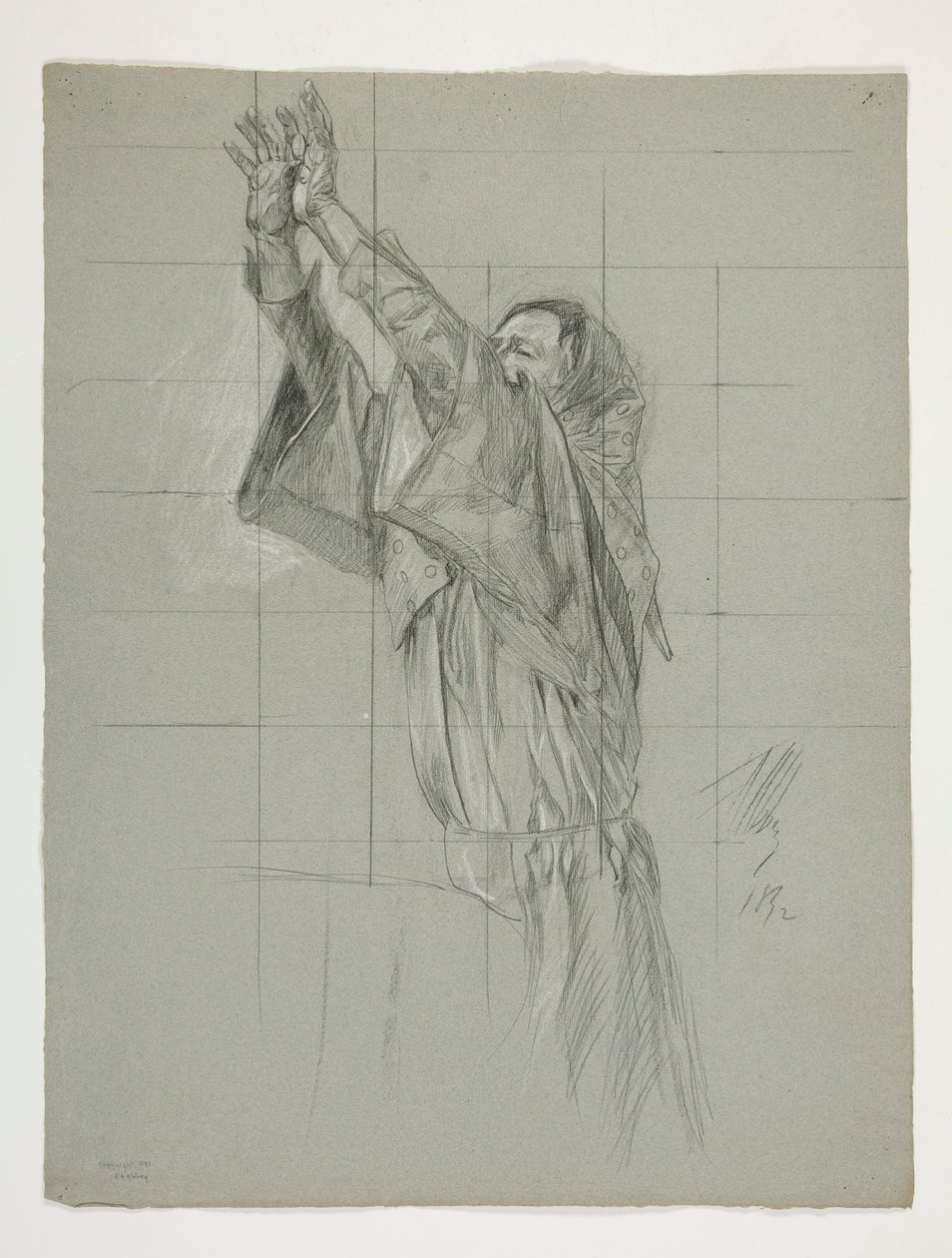 Figurenstudie für König Artus von Edwin Austin Abbey