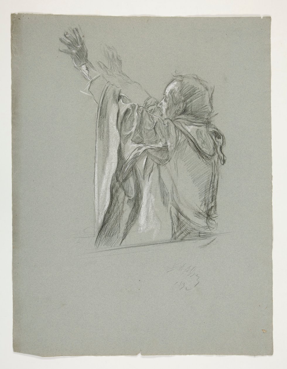 Figurenstudie für König Artus von Edwin Austin Abbey